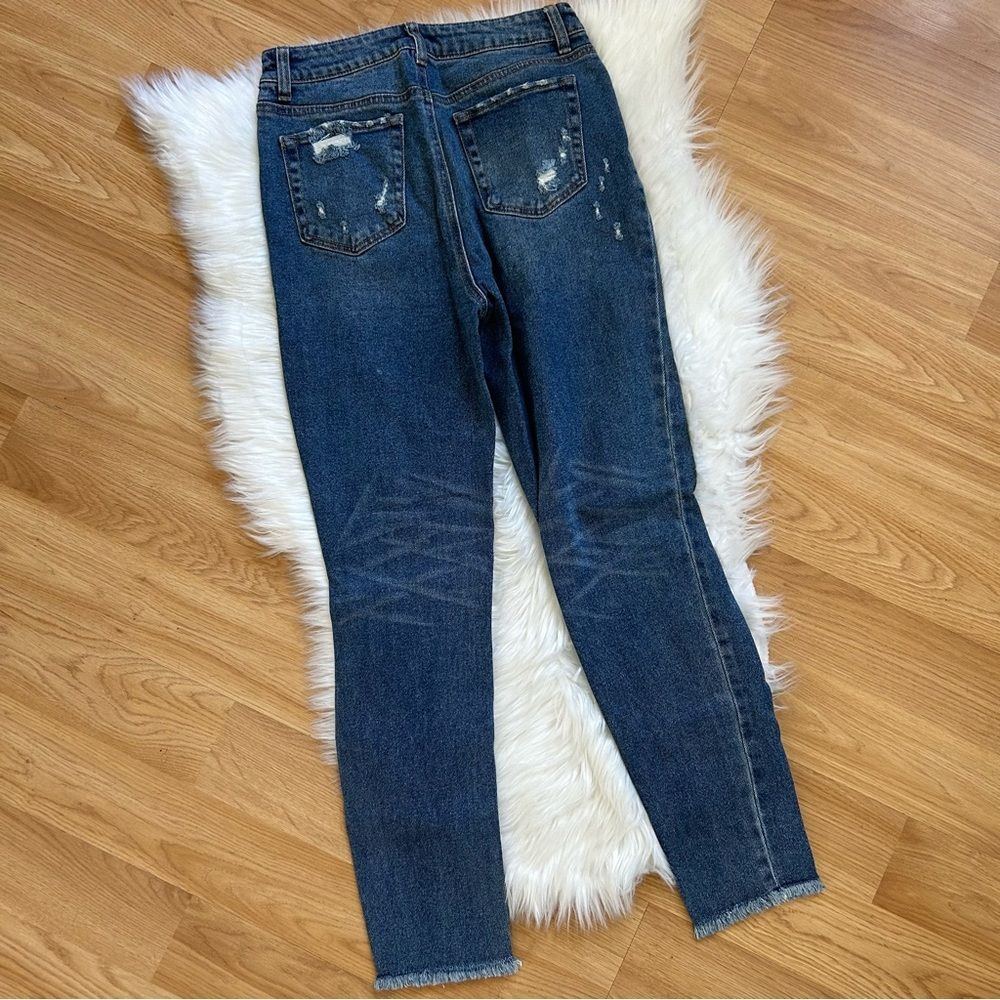 Tinsel Denim Jeans Deconstructed High Rise Size 7 - Picture 4 of 8